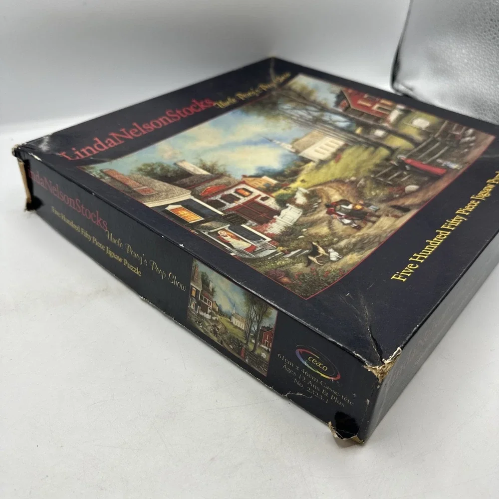 Ceaco Linda Nelson Stocks Uncle Percy's Peep Show 550 Piece Puzzle Complete 1999